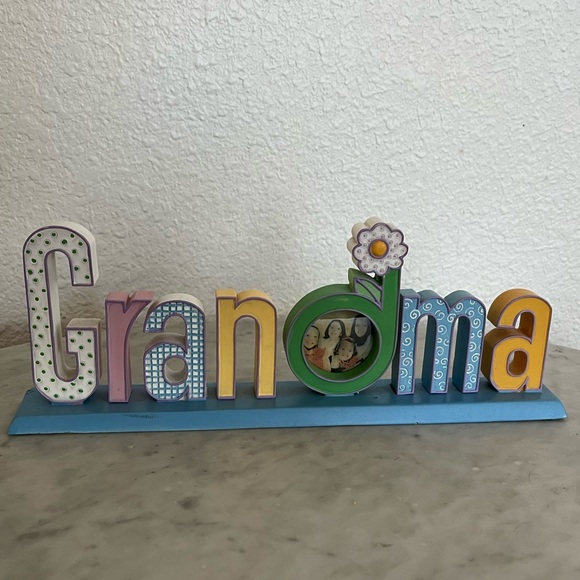 GRANDMA Picture Frame Sign Decor Free Standing Letters Decor Cutout - Picture 2 of 4